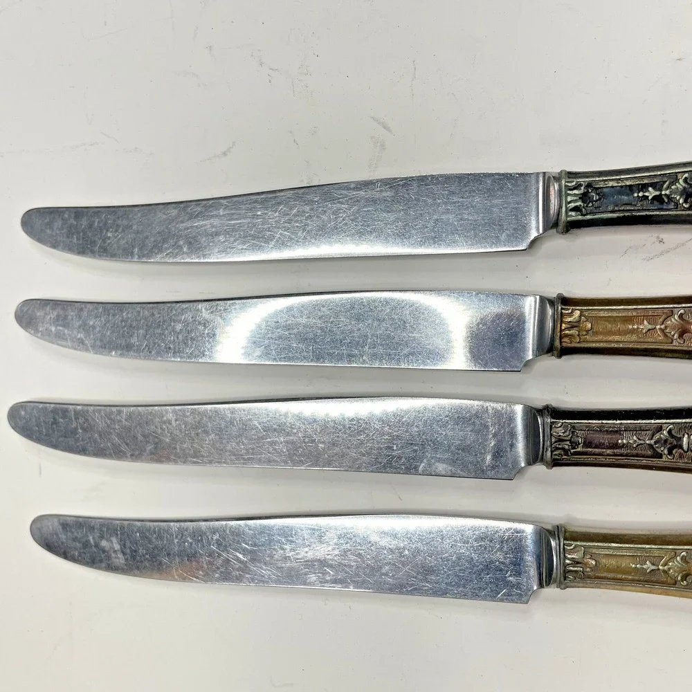 4 Butter Knives Silverware 1847 Roger's‎ Bro. Ambassador Silverplate Flatware